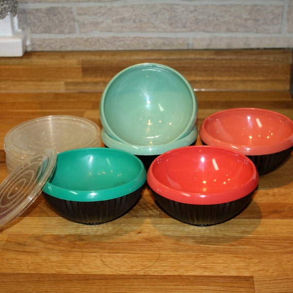 Set of 5 MidCentury THERMOBOWL Vacuum Insulated Bowls