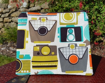 Camera Fabric Makeup Bag