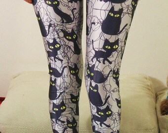 LUCKY DAY Leggings/ Cats Leggings/ Womens Leggings Pants/Yoga Leggings/ Jogging Leggings/Workout Pants/Dancewear/Fitness Sport Pants dp53