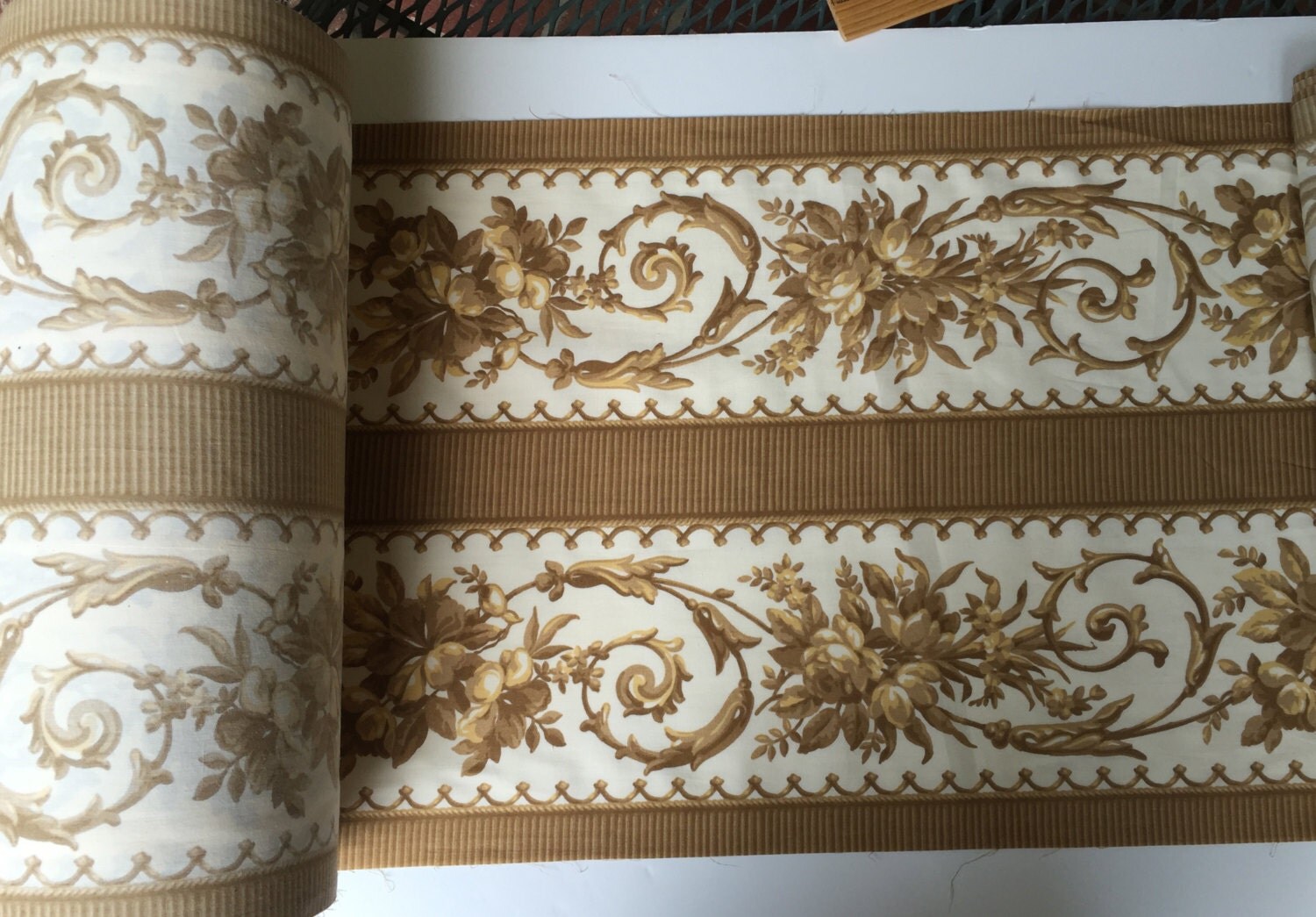 Trim Edging 15 Yards of 15 Wide Fabric Border Brown