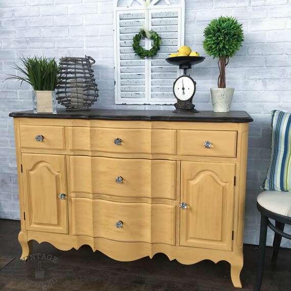 AVAILABLE Yellow Painted Buffet