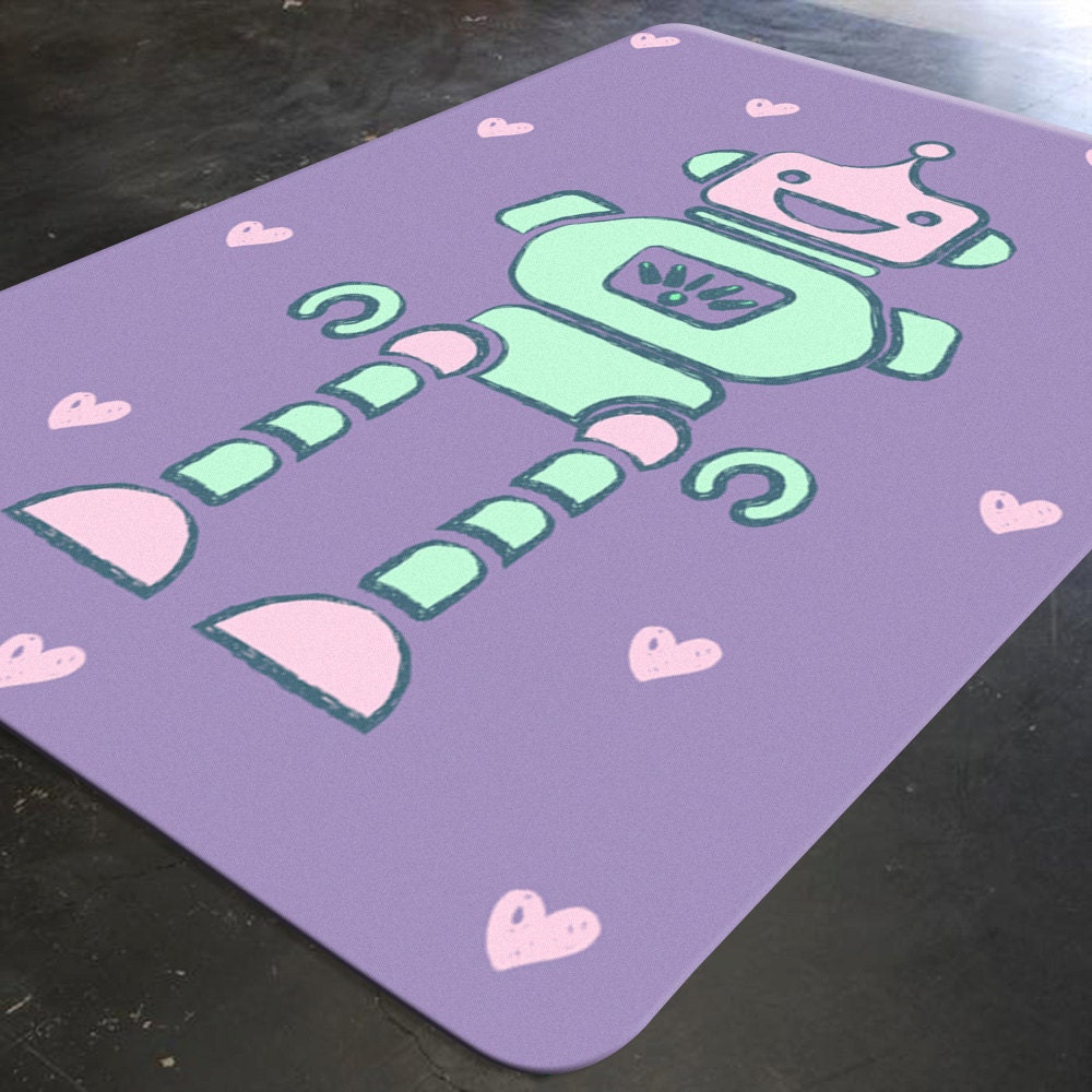 Kids Rugs Little Girls Room Decor Purple Rug Playroom Rug