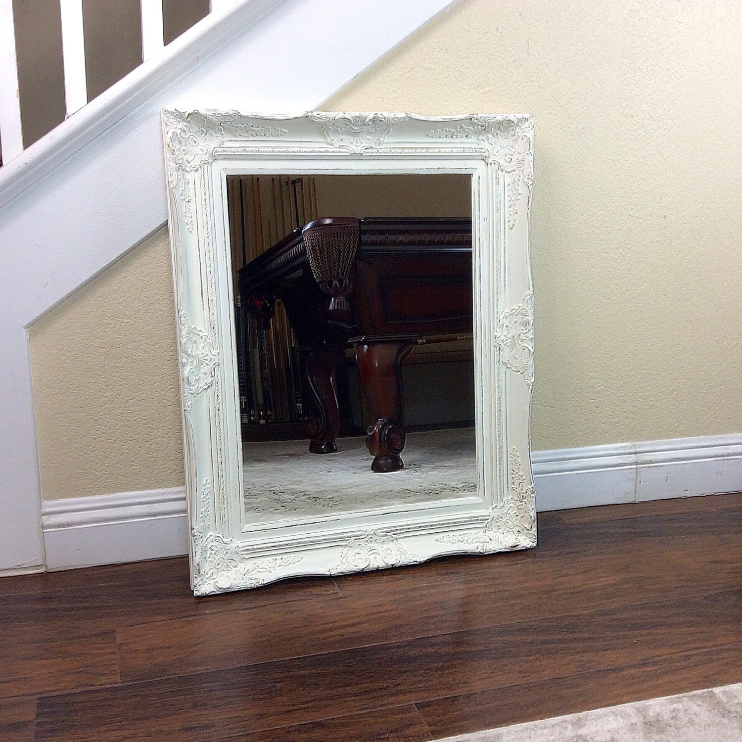 Large Mirror White Mirror 31 by 25 Bathroom