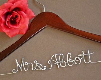 SALE Personalized Bridal Hanger / Wedding Hanger / Custom Hanger / Bridesmaid Gift / Bridal Shower Gift / Pick Your Ribbon Color