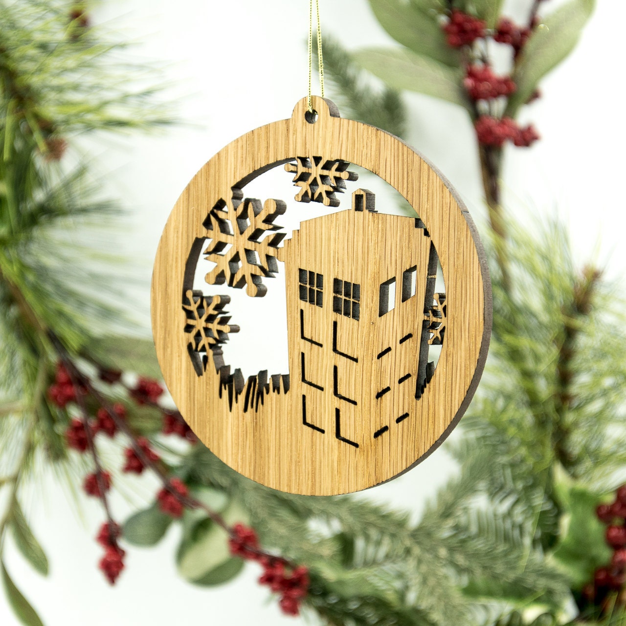 dr who tardis christmas ornament wooden tree by ladymaggies dr who tardis christmas ornament wooden tree by ladymaggies