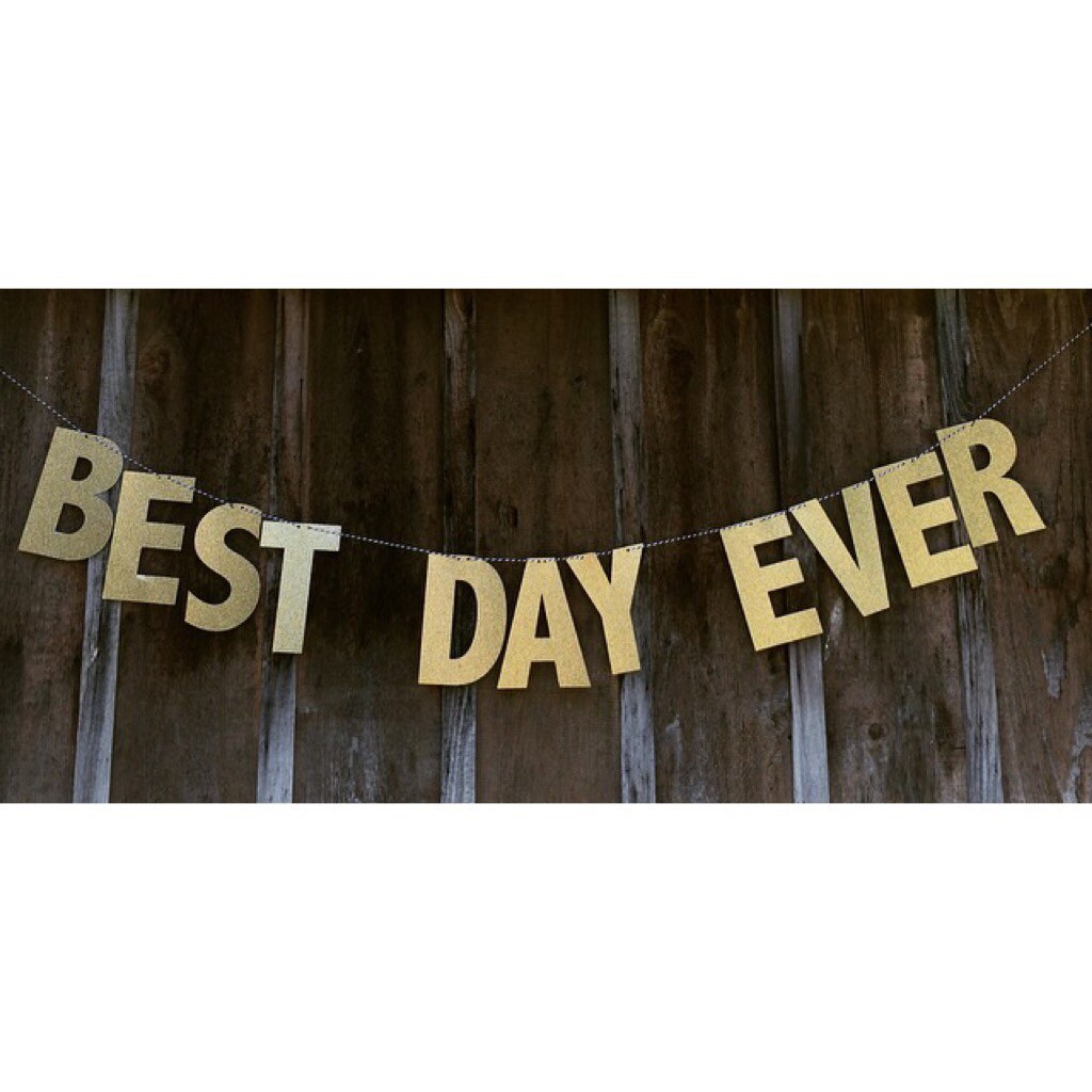 Best Day Ever banner wedding sign best day wedding