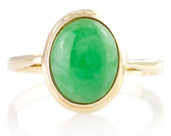 Items similar to Jade Ring- Antique Jade and Diamond Ring on Etsy