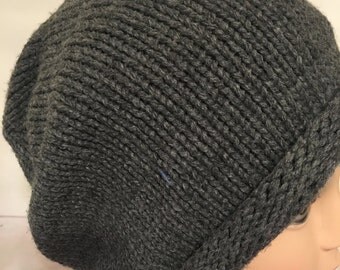beanie lined slouch satin