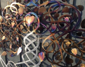 Metal Wall Art - Eternity Tree of Life - Celtic Eternal Knot - Stainless Steel