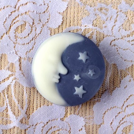 Moon With Star Soap Mold Flexible Silicone Mould For Handmade