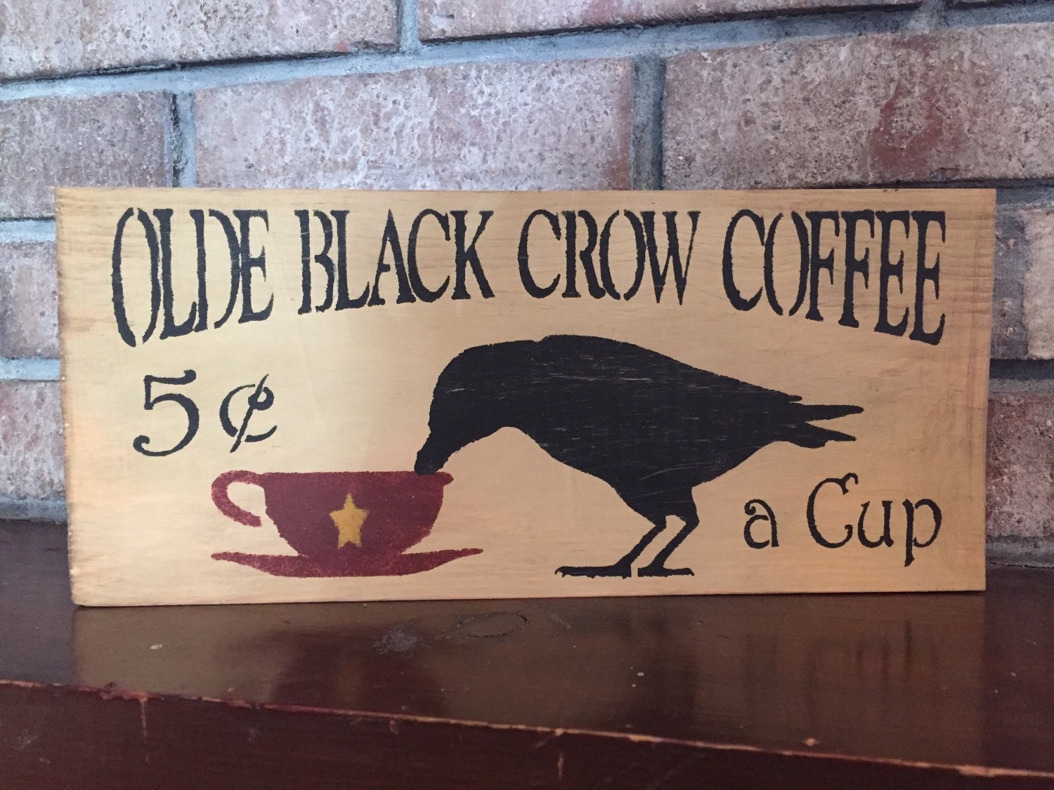 Primitive Black crow coffee sign primitive signs