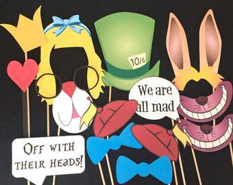 Alice In Wonderland Themed Photo Booth Props