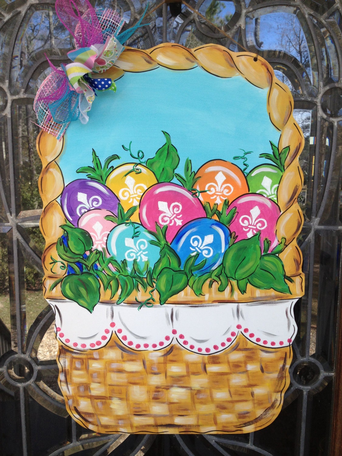 Easter Easter Basket Door Hanger Door Wreath Basket of