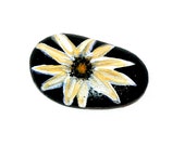 natural stones - painted Riverstones Boulders - FLower Edeleweiss - handwork natural stones - painted Riverstones Boulders - FLower Edeleweiss - handwork