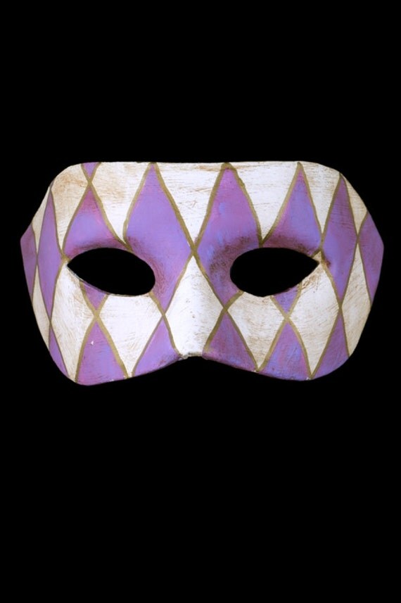 Mask Purple Checked Eye Mask