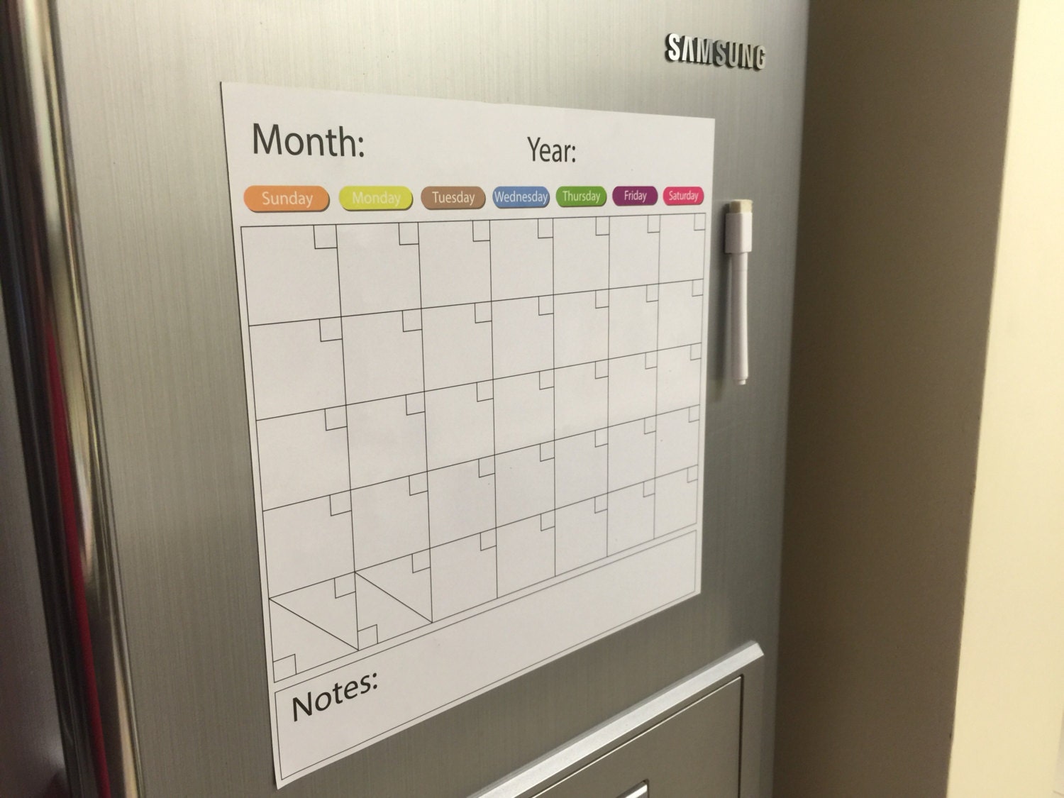 Monthly Dry Erase Board One Month White Board