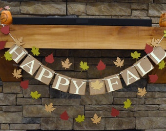Happy Fall Banner, Happy Fall Sign, Fall Decor, Happy Fall Garland, Fall Sign, Welcome Fall Banner, Thanksgiving Decoration, fall decor