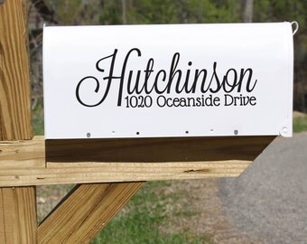 Personalized Name and Address Mailbox decal II