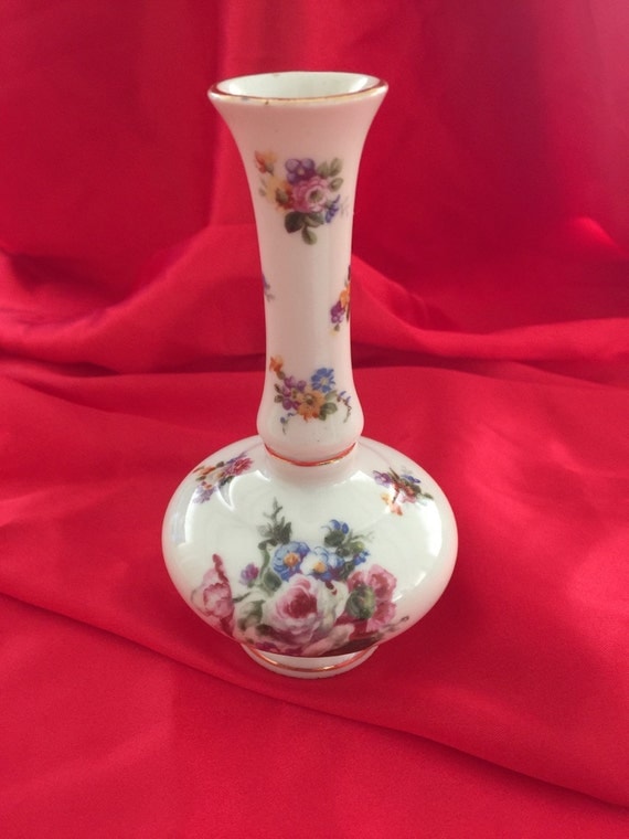 Vintage Limoges French Porcelain Mini Vase by levomu on Etsy