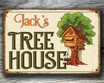 Custom TREE HOUSE SIGN, Customizable Treehouse Signs, Vintage style Tree house Sign, Tree House Sign, Outdoor signs, Personalized Tree House