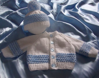 Baby Knitting Pattern - Baby Pattern - Knitting Pattern - Baby Cardigan Pattern - Baby Hat Pattern - PDF Pattern - Instant Download