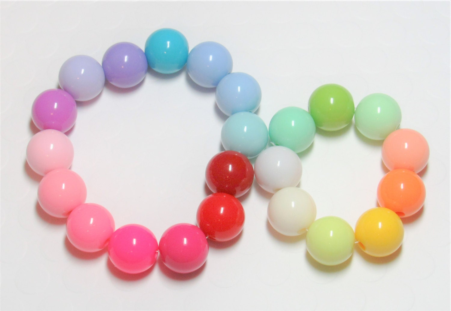 16mm Bubblegum beads, Chunky Beads, Gumball Beads, Fairy Kei Beads