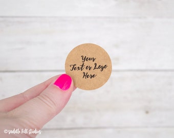 Custom Stickers - Custom Labels - 1.5" Circle Stickers - Set of 48 - Personalized Labels - Kraft Stickers - S0107-2
