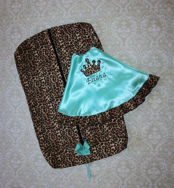 Children's Leopard Print Garment Bag and matching by byRebeccaAnn