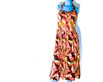 Vintage Floral Dress Colorful Summer