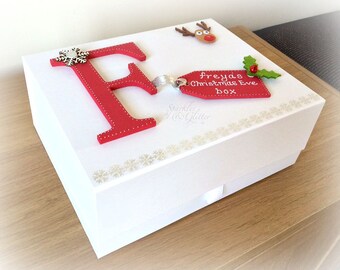 Christmas Eve Box | Christmas Box | Children's Christmas Box | Personalised Christmas Eve Box | White Luxury Gift Box | 1st Christmas Box