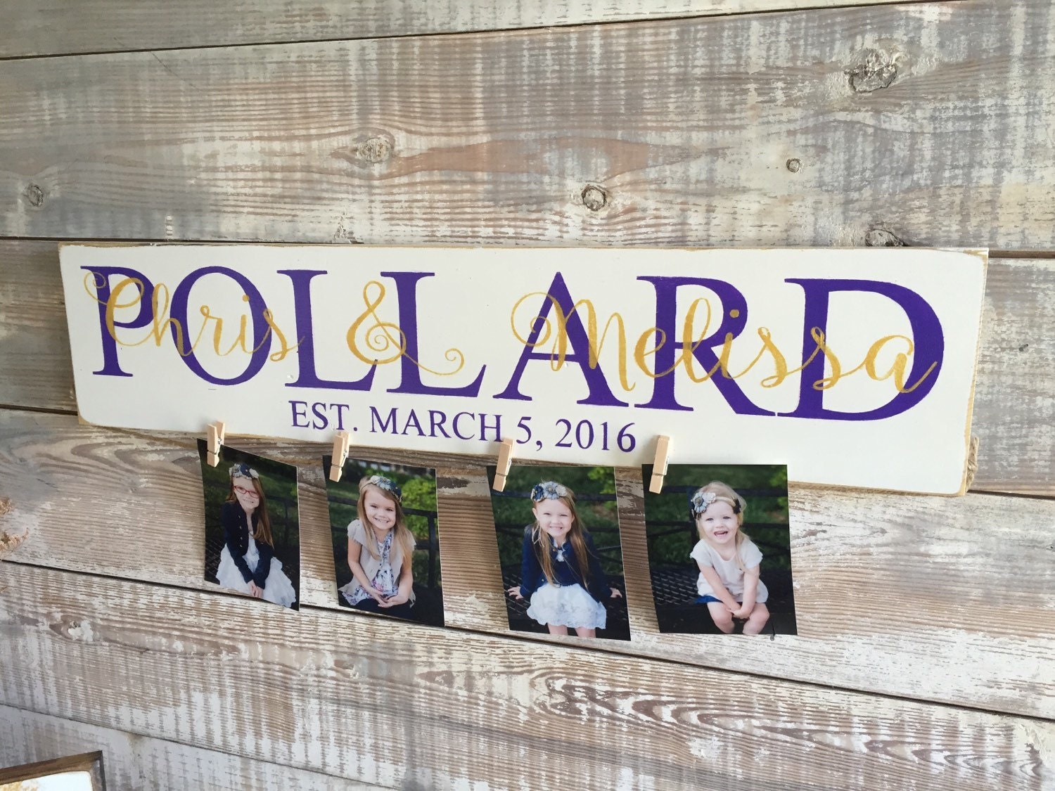 Personalized family wall hanging Painted & by MTSparrows on Etsy