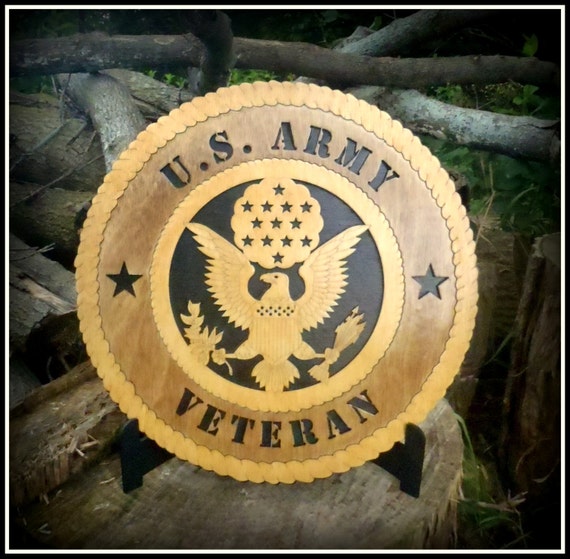 United States Army Veteran Plaque Sign Laser Cut Baltic Birch