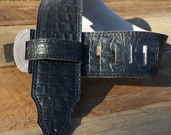 Premium Select Black Gator 3 inch Guitar Strap
