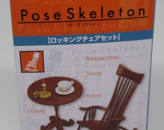 Re-ment Pose Skeleton Rocking Chair and Side Table Series 1:16 Scale