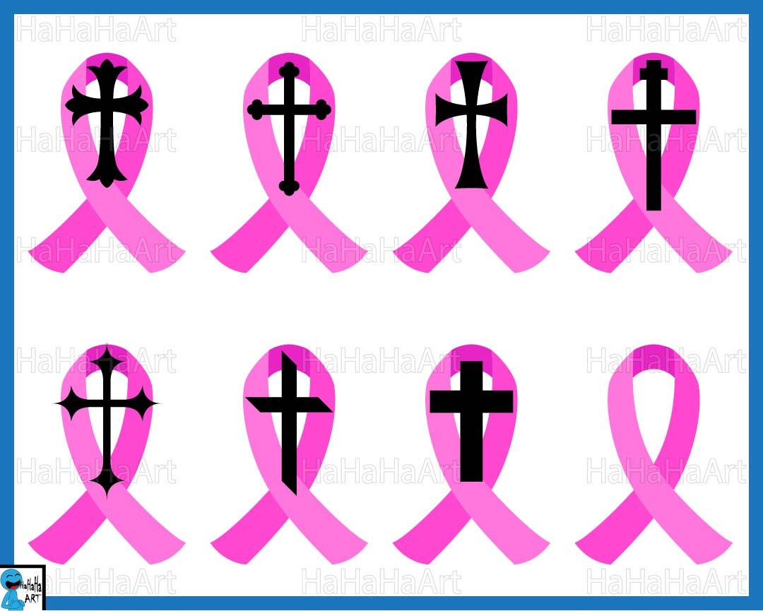 Awareness Cross Ribbon V3 Cutting Files / Clipart Svg Png