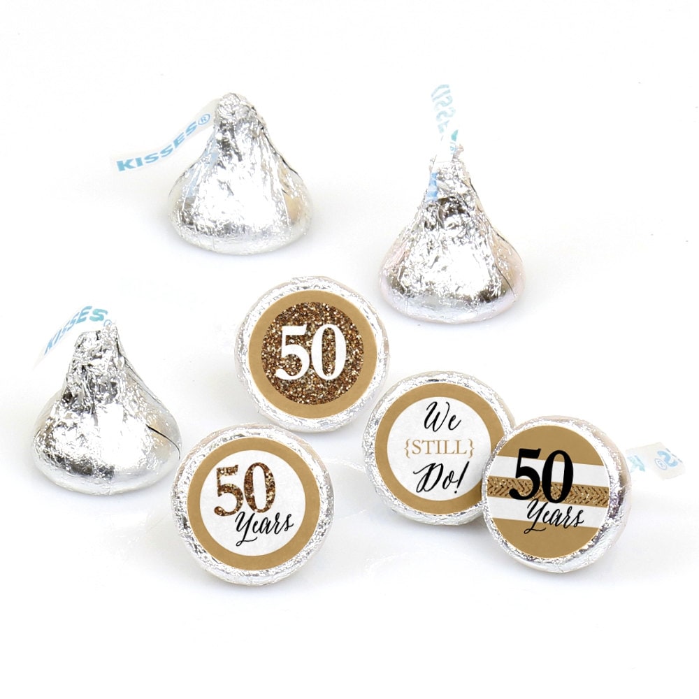 Hershey Kiss® Stickers 50th Anniversary Round Candy Label