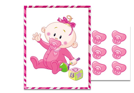 Pin The Pacifier Baby Shower Game By PartyPrintableDecor On Etsy