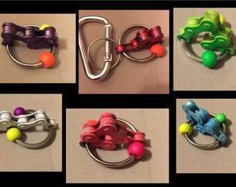 Bike Chain Keyring Therapy Autism Fidget Toy ADHD Sensory 7 COLORS to choose from!!