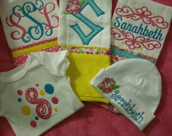 5 piece baby girl gift set