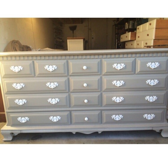 PORTFOLIO Grey Dresser Nursery Changing table by SimonSaysSalvage