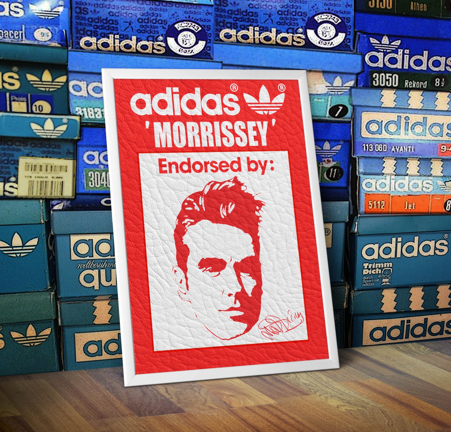 ADIDAS Originals Endorsed By Morrissey The Smiths A3 art