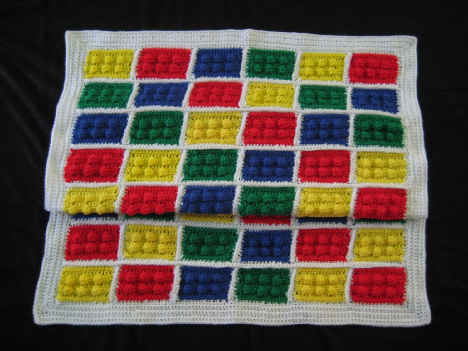 Crochet PATTERN LEGO Blanket Afghan Throw PDF by DACcrochet