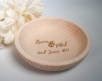 wedding ring dish personalised wedding ring holder rustic ring bowl wooden engraved ring - Wedding Ring Dish wedding ring dish personalised wedding ring holder rustic ring bowl wooden engraved ring - Wedding Ring Dish