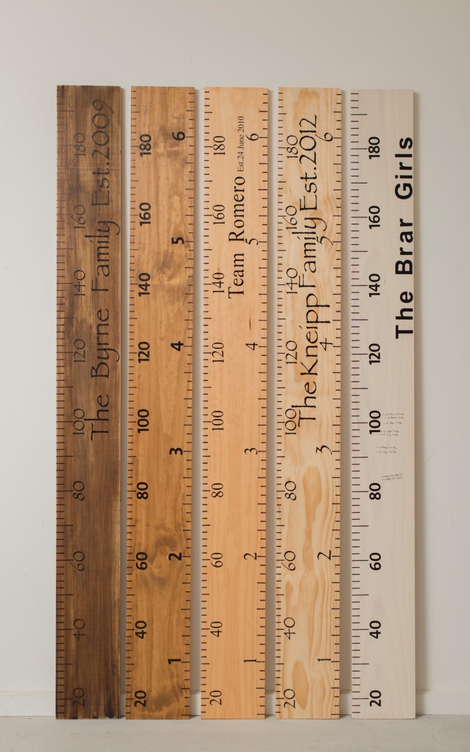 ruler wooden growth chart personalised height charts