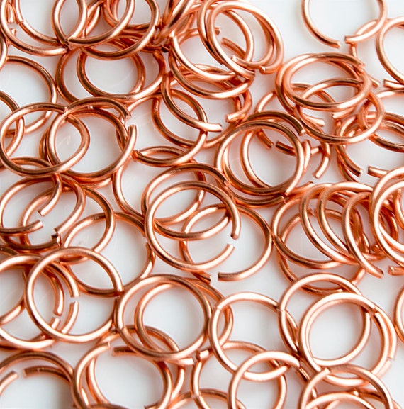 Copper Jump Rings 5mm/6mm/7mm/8mm/ Solid By MusawwarCreation