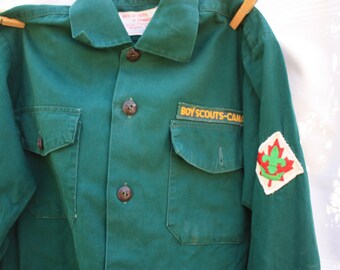 Vintage Boy Scouts Shirt - Vintage Boy Scouts Uniform - Official Boy Scouts Shirt , Boy Scouts of Canada