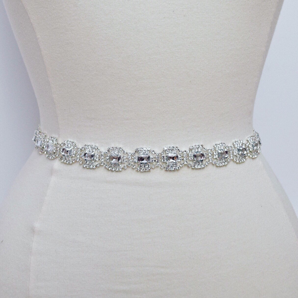 Thin Rhinestone Belt Bridal Belt Bridesmaids Belt Wedding