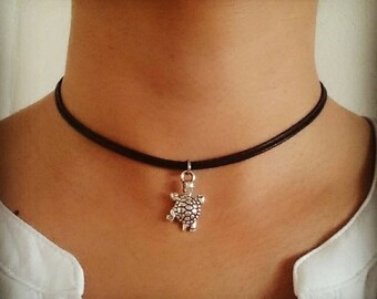 Turtle Choker, Turtle Necklace, Sea Turtle Choker, Turtle Jewelry, Turtle Jewellery, Bohemian Jewelry, Grunge Jewelry, Gift for Her, Boho
