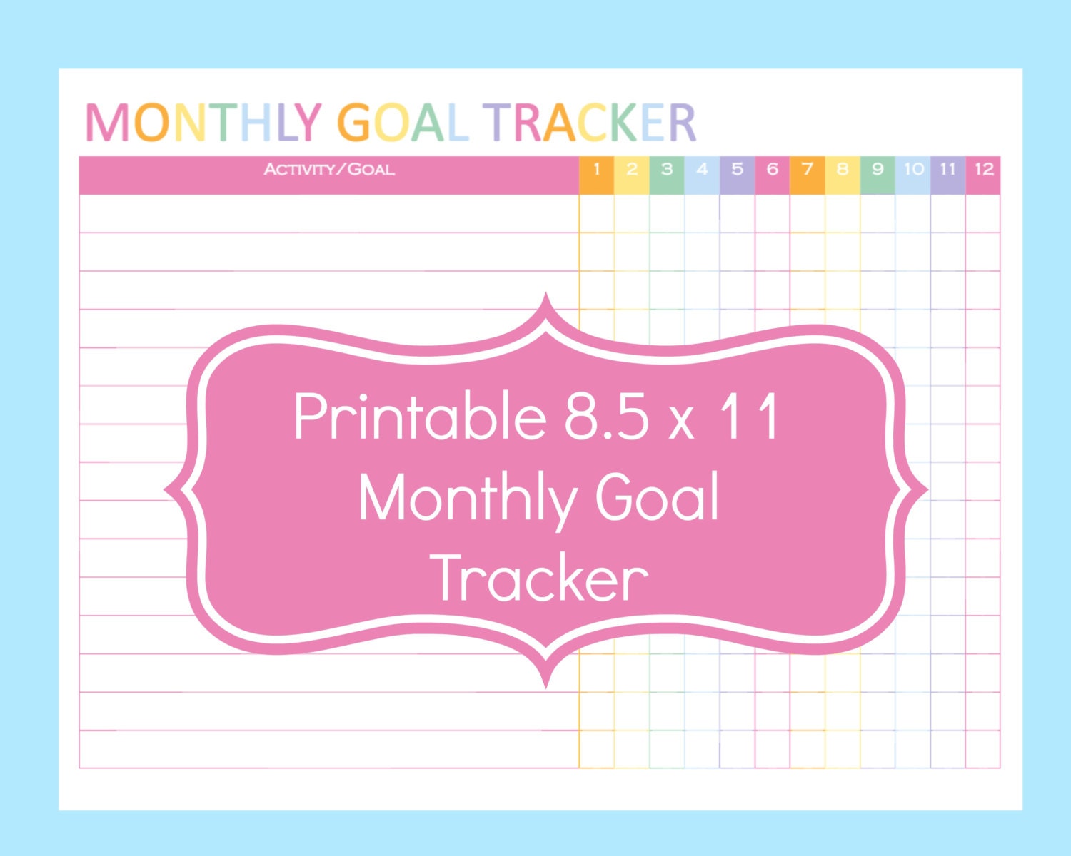 printable goal charts