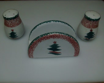 Vintage Gibson napkin holder and salt and peper shakers